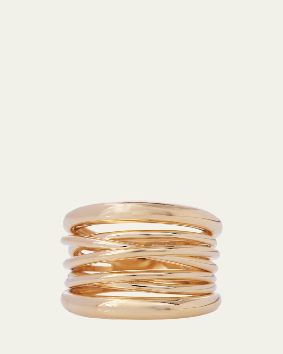 18K Yellow Gold Scribble Ring